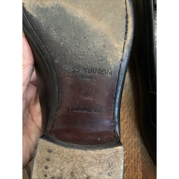Louis Vuitton Men’s Leather Loafer Black Size 8